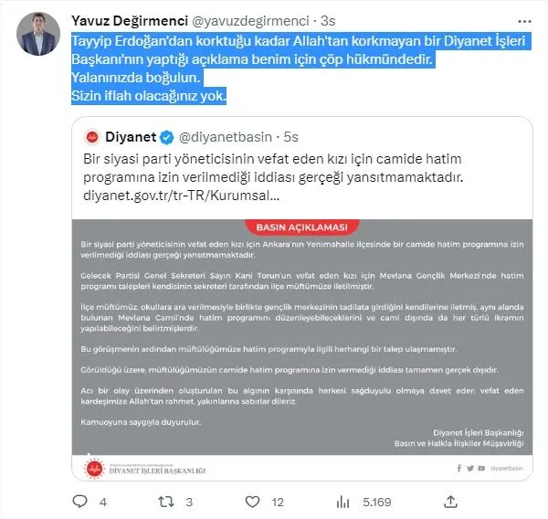 Düştükleri çukura bakın! Gelecek Partisi ve İsmail Saymaz'dan Diyanet'i hedef alan rezil algı: Kuyruklu yalanı satır satır deşifre ettik-7