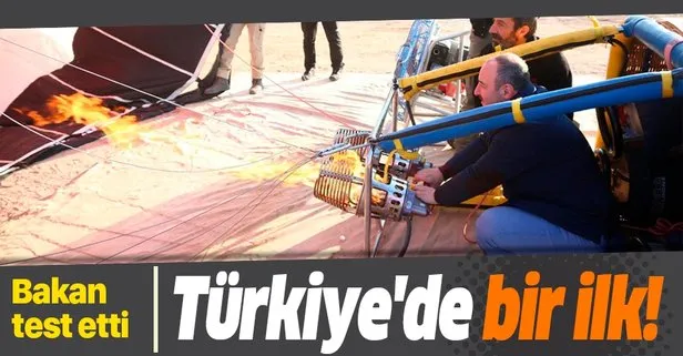 Bakan Varank ilk yerli balon ile uçtu