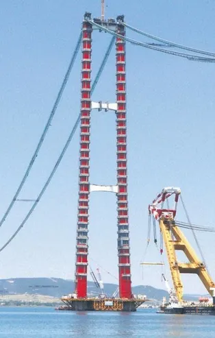 1915 Çanakkale Köprüsü inşaatı hız kazandı