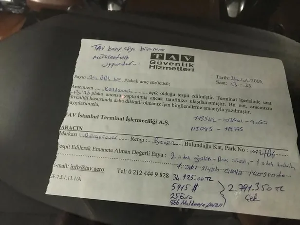 Havalimanı otoparkında açık bırakılan lüks cipte yüklü miktarda para bulundu-3