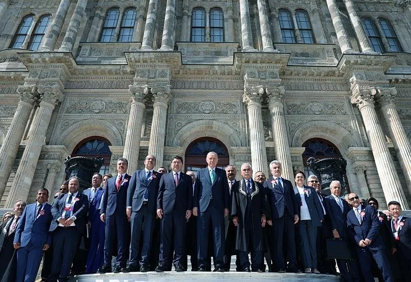 Program sonunda fotoğraf çektirildi. (AA)