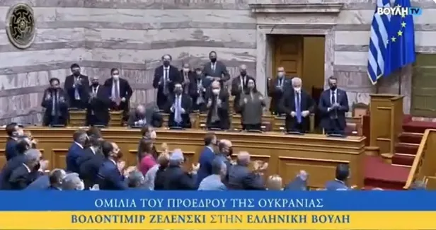 Vladimir Zelenskiy’den binlerce Türk’ü adice katleden Filiki Eterya örgütüne övgü dolu sözler! Yunan Parlamentosu ayakta alkışladı