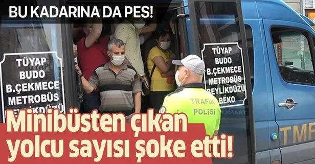 Koronavirüs vakaları artarken İstanbul Esenyurt’ta şoke eden görüntü! Bir minibüsten tam 35 yolcu çıktı!