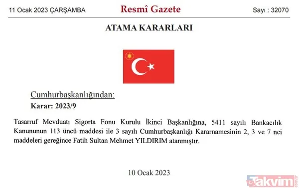 Atama kararları Resmi Gazete'de yayımlandı! İşte yeni isimler - 1