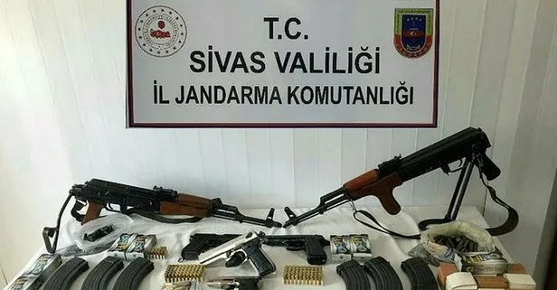 Sivas'ta operasyon! Evden cephanelik çıktı