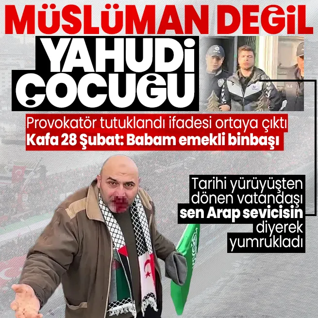 Filistine destek yürüyüşünden dönen vatandaşı sen Arap sevicisin diyerek yumrukladı! Provokatör tutuklandı