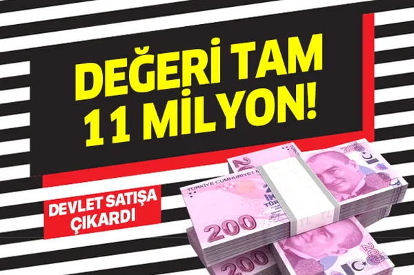 Son dakika: Dikkat! Devlet satışa çıkardı! Değeri tam 11 milyon lira-1
