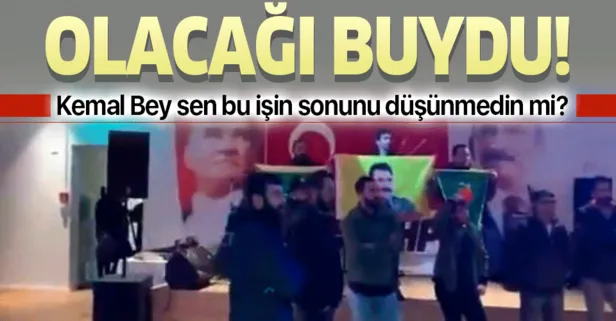 PKK'lılar CHP etkinliğini bastı! Polis olaya müdahale etti!