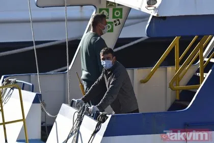 Yunan adası Kos’tan Bodrum’a getirilen yolcular sağlık kontrolünden geçirildi
