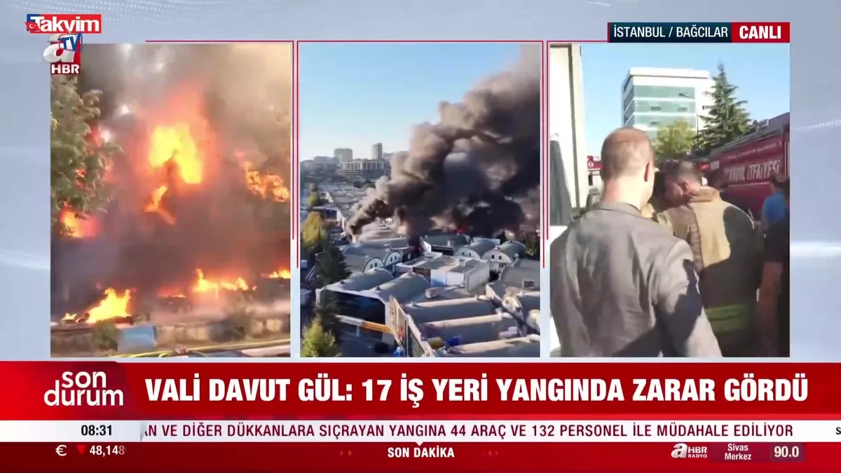 SON DAKİKA: İSTOÇ'ta yangın!