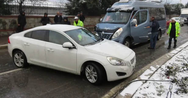 İstanbul Ümraniye'de kar kazası! Hamile kadın...