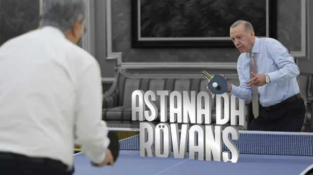 Astanada rövanş... Başkan Erdoğan ve Kazakistan Cumhurbaşkanı Tokayev masa tenisi oynadı