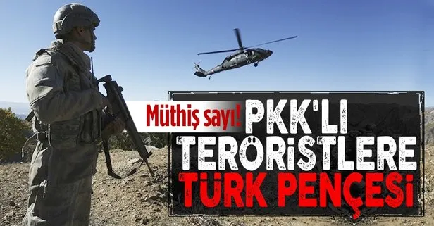 Son dakika! Pençe-Şimşek ve Pençe-Yıldırım harekatlarında 7 ay içerisinde toplam 831 PKK’lı terörist imha edildi