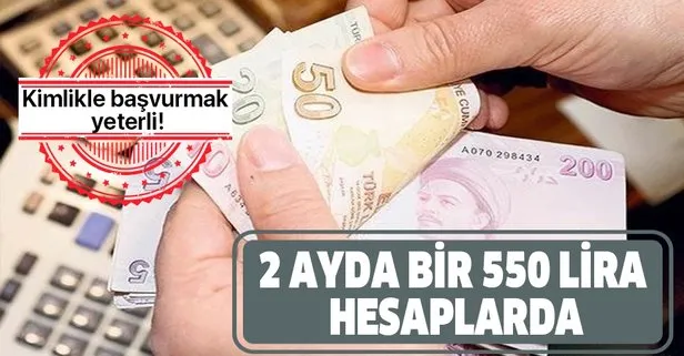 Dikkat! 2 ayda bir 550 lira verilecek