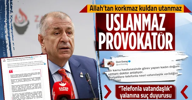 Ümit Özdağ yine patladı! 'Telefonla vatandaşlık veriliyor' provokasyonuna Bakanlıktan yanıt: Hayal ürünü, suç duyurusunda bulunulacak