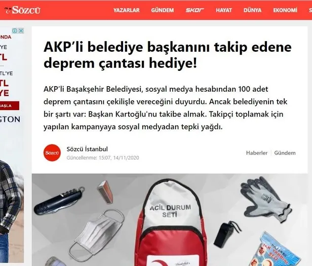 CHP'li Küçükçekmece Belediyesi'nin PKK rezaletine ses çıkarmayan CHP yandaşı medya deprem çantasından rahatsız oldu-2