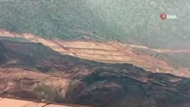 Son dakika: Erzincan İliçteki toprak kaymasının yeni görüntüleri ortaya çıktı