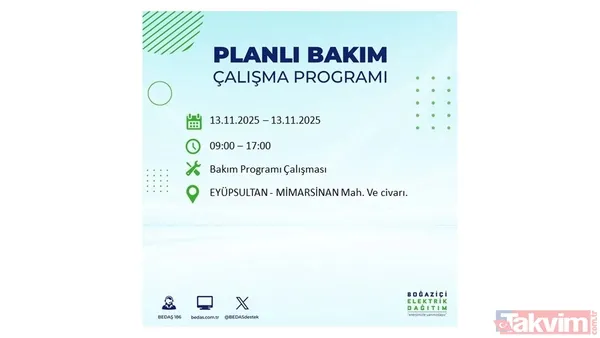 Mahallen listede olabilir! İstanbul'da büyük elektrik kesintisi: BEDAŞ 13 Kasım için saat verdi - 30