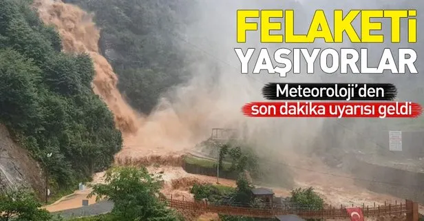 Son dakika: Trabzon ve Rize’yi sel vurdu! Meteoroloji’den Doğu Karadeniz için sel uyarısı geldi
