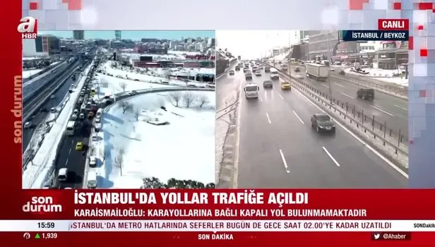 İstanbul'da yollar trafiğe açıldı