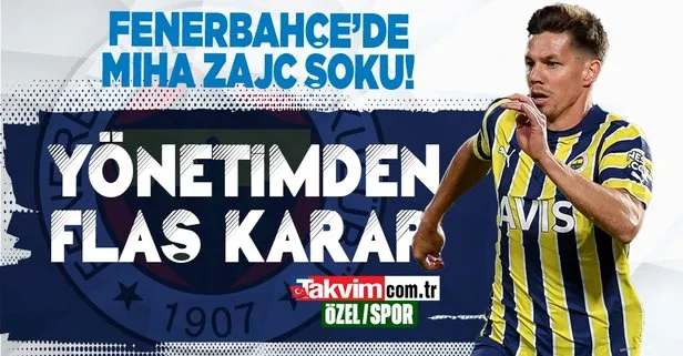 ÖZEL | Fenerbahçe’de Zajc şoku! Yönetimden flaş karar