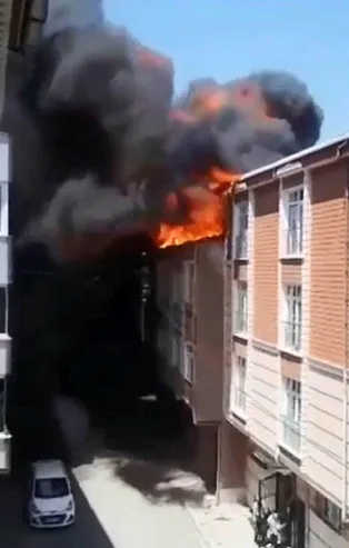 Alevler bir anda yükseldi! Esenler'de panik anları