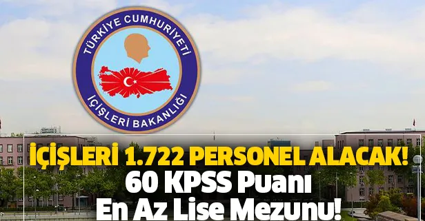 İçişleri Bakanlığı 1772 personel alımı yapacak! Avukat, mühendis, teknisyen, şoför... Başvuru şartları nelerdir? KPSS şartı, yaş şartı nedir?