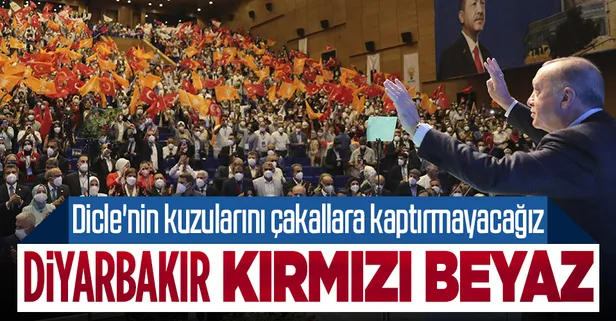 Başkan Erdoğan: Dicle'nin kuzularını çakallara kaptırmamak için gece gündüz demeden çalışıyoruz