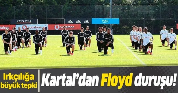 Beşiktaşlı futbolcular idman öncesi George Floyd’u andı