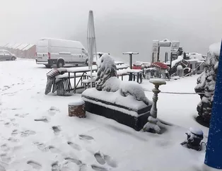 Kartepe'ye beklenen kar yağışı başladı