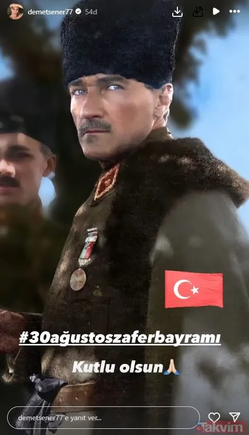 Ünlü isimlerden 30 Ağustos Zafer Bayramı paylaşımları! Demet Akalın, Müge Anlı, İbrahim Tatlıses, Alişan, Sinan Akçıl... - 2