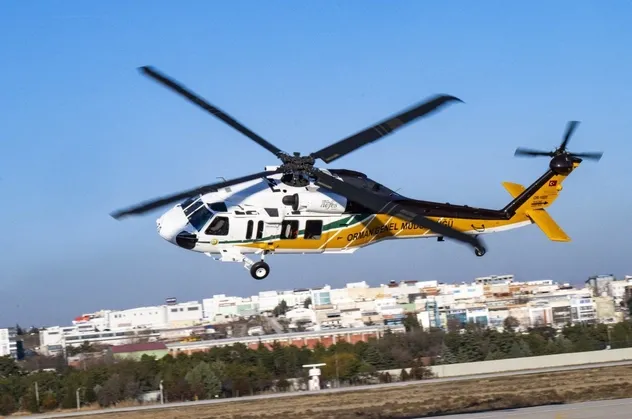 OGM'nin ilk T70 yangın söndürme helikopteri teslim edildi: "Ülkemize hayırlı uğurlu olsun"