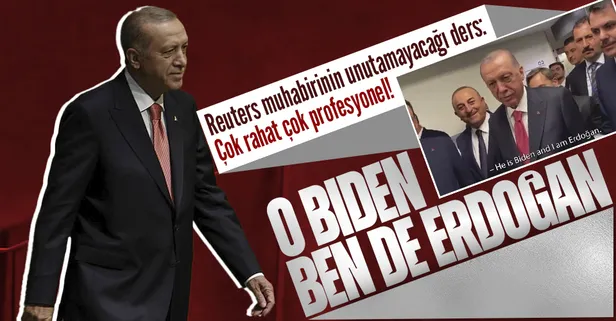 Başkan Erdoğan'dan Reuters muhabirine unutamayacağı ders: "O Biden ben de Erdoğan"