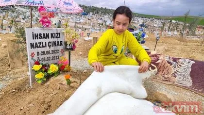 Deprem bölgesinde hüzünlü ziyaret! Yakınlarını kaybeden vatandaşlar bayram arifesinde mezarlıklara gitti