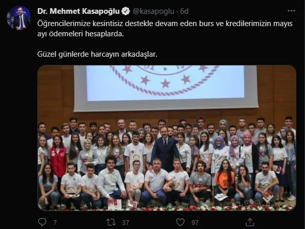 SON DAKİKA: Bakan duyurdu: Mayıs ayı burs ve kredi ödemeleri başladı-5