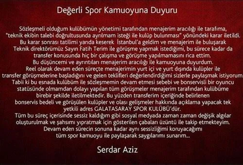 Serdar Aziz'den flaş açıklama! Son noktayı koydu...-1