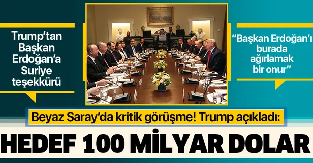 Beyaz Saray'da Başkan Erdoğan -Trump görüşmesi sona erdi