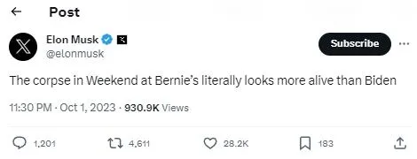 ABD Başkanı Joe Biden'ın X’te yalan haberler paylaşılıyor sözüne Elon Musk'tan ceset göndermesi!-4