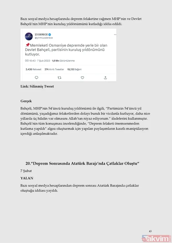 Felaket tellalları! Sosyal medyada paylaşılan yalanlar ve gerçekler - 50