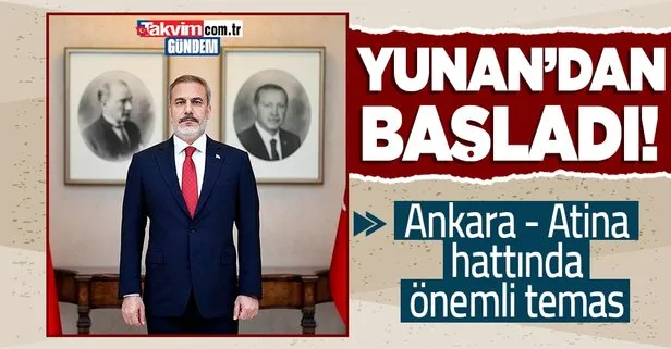 Ankara - Atina hattında önemli temas! Dışişleri Bakanı Hakan Fidan Yunan mevkidaşıyla görüştü