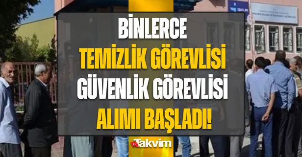 Binlerce temizlik görevlisi ve güvenlik görevlisi, sekreter alımı başladı! İşte İŞKUR 16-31 Ekim personel alımı başvuru şartları, en az 18000 TL maaş...