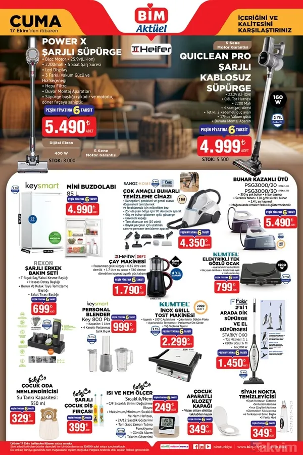 BİM 17 Ekim 2025 kataloğu yayımlandı: Bu hafta ev elektroniği ve bebek ürünlerinde indirim - 11