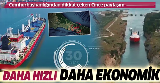 İletişim Başkanlığından Çince 'Kanal İstanbul' paylaşımı