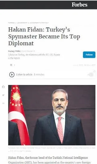 Dışişleri Bakanı Hakan Fidan'ı Batı medyası manşete taşıdı!-2