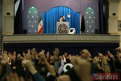İran’ın dini lideri Hamaney’den tüfekli vaaz