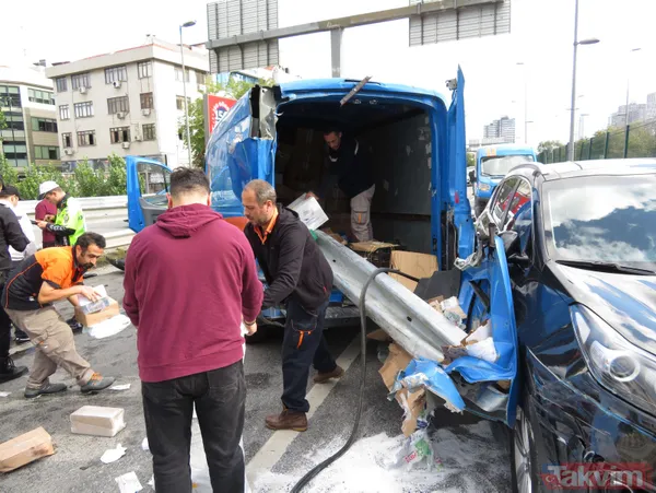 Karasızlık sonucu dehşet bir şekilde ölüyordu! Bariyerler kargo aracına ok gibi saplandı - 4