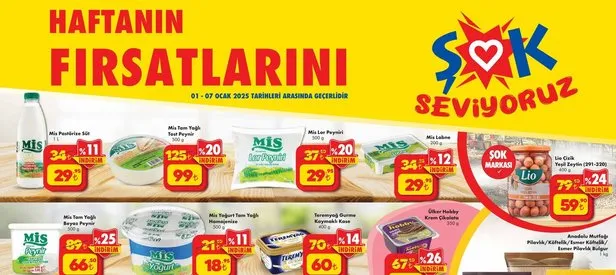 ŞOK’ta bu hafta hangi ürünler indirimde? 4-7 Ocak 2025 aktüel kataloğu