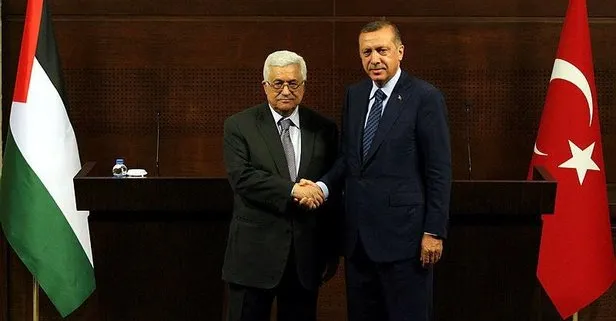 Başkan Erdoğan Filistin Devlet Başkanı ile görüştü