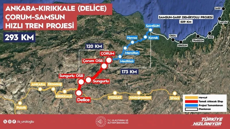 Bakan Uraloğlu açıkladı! Ankara-Samsun arası 2,5 saate düşecek-4