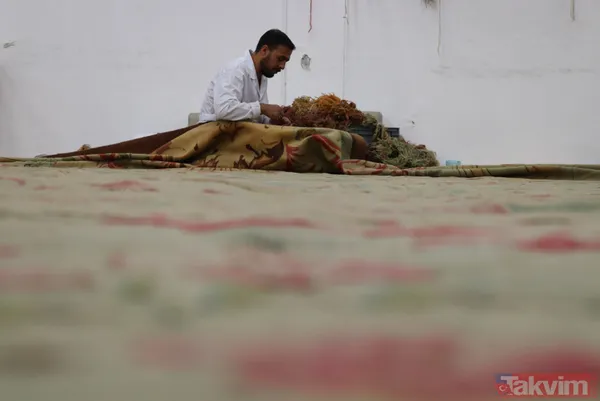 Tam 1 ton ağırlığında! Dolmabahçe Sarayı'nın en büyük halısı restore ediliyor - 20